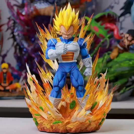 36cm Dragon Ball Gk Model Anime Figure Super Saiyan Vegeta 1:6 14.2inch Majin Vegeta Large Statue Room Decor Ornament Gift Toys