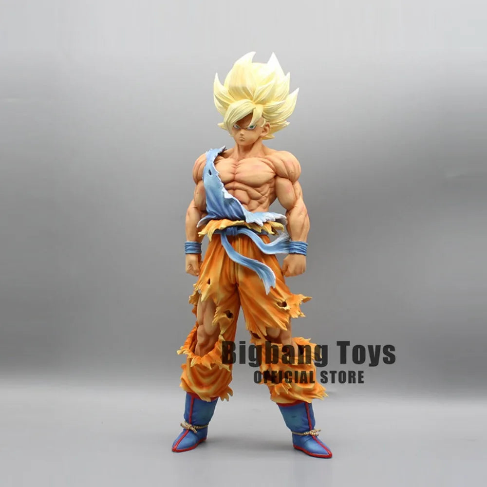 28cm Dragon Ball Z Figure Goku Anime Figures First Super Saiyan Gk Blood coating Gokou PVC Model Toys Doll Collectible Gifts