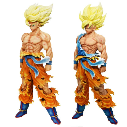 28cm Dragon Ball Z Figure Goku Anime Figures First Super Saiyan Gk Blood coating Gokou PVC Model Toys Doll Collectible Gifts