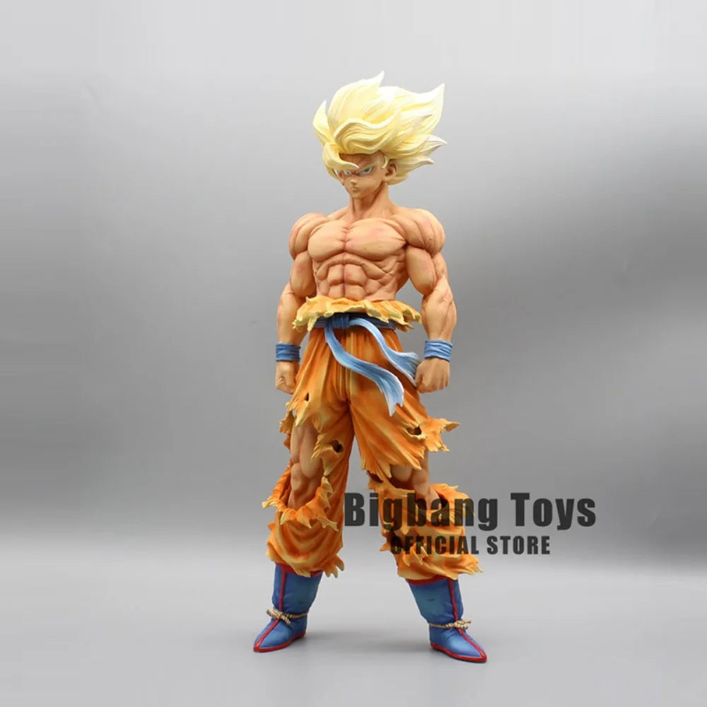 28cm Dragon Ball Z Figure Goku Anime Figures First Super Saiyan Gk Blood coating Gokou PVC Model Toys Doll Collectible Gifts