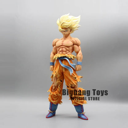 28cm Dragon Ball Z Figure Goku Anime Figures First Super Saiyan Gk Blood coating Gokou PVC Model Toys Doll Collectible Gifts