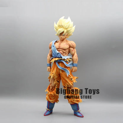 28cm Dragon Ball Z Figure Goku Anime Figures First Super Saiyan Gk Blood coating Gokou PVC Model Toys Doll Collectible Gifts